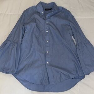 Polo Ralph Lauren Blue Bell-Sleeve Button Up